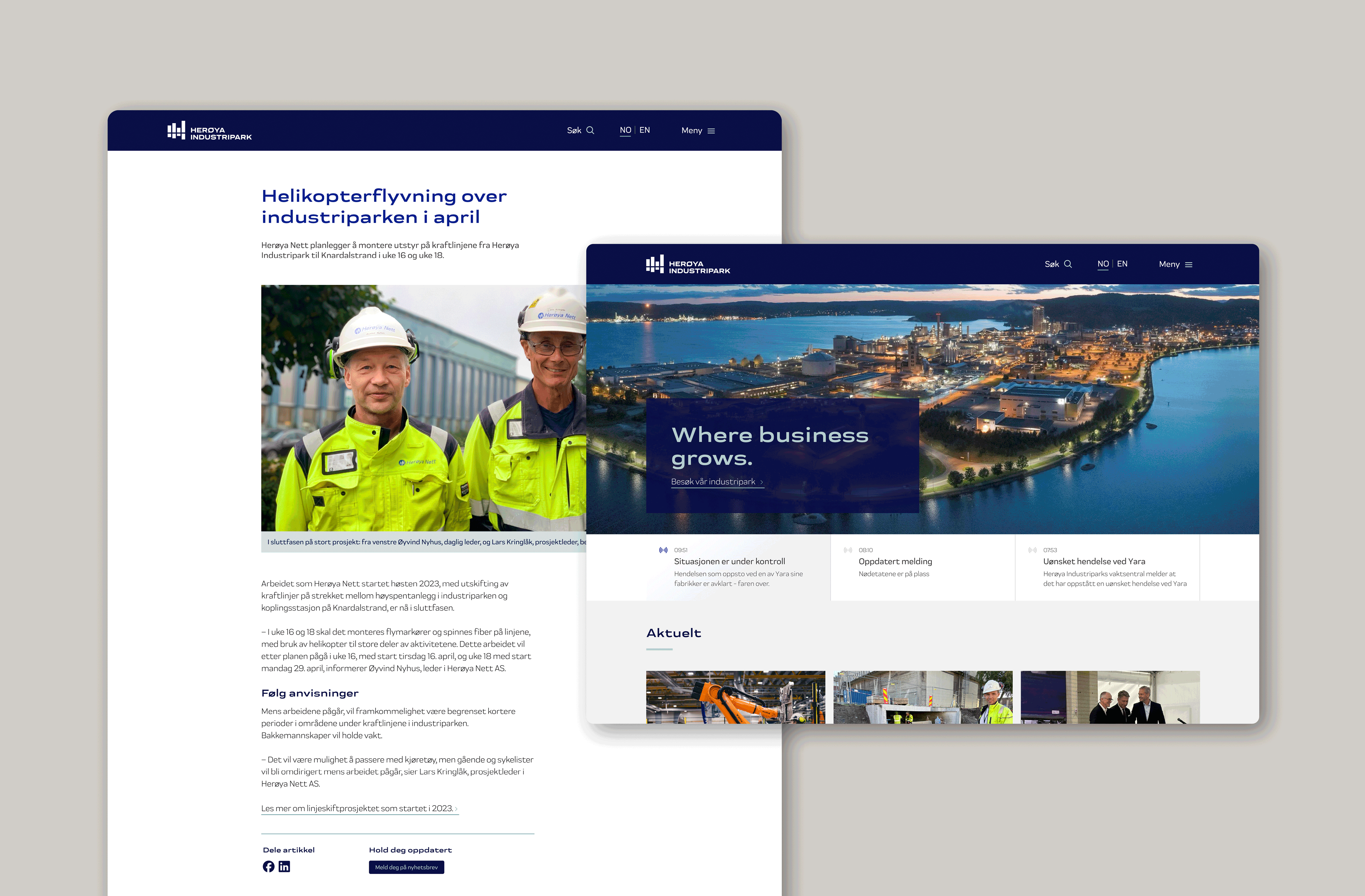 GIF som viser nedtrekksmeny. Artikkelmal vises i bakgrunnen.