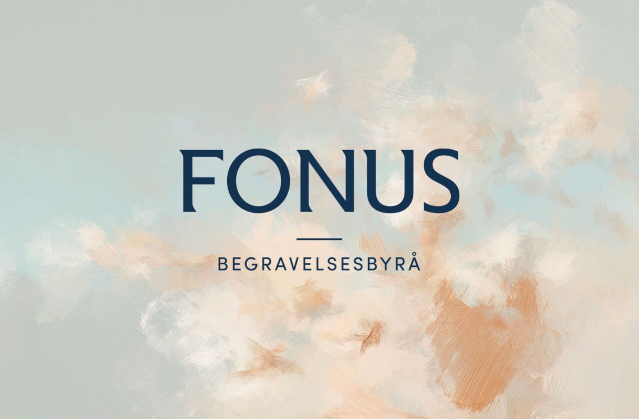 Fonus logo på malt bakgrunn